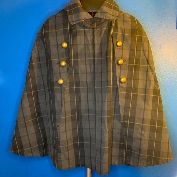 Dear Creatures Poppins Cape with Hood in Plaid Size Medium Large EUC - Picture 2 of 7